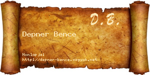 Depner Bence névjegykártya